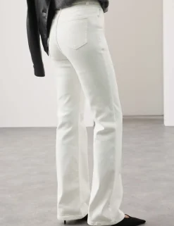 Lyocell Blend High Waisted Flared Jeans