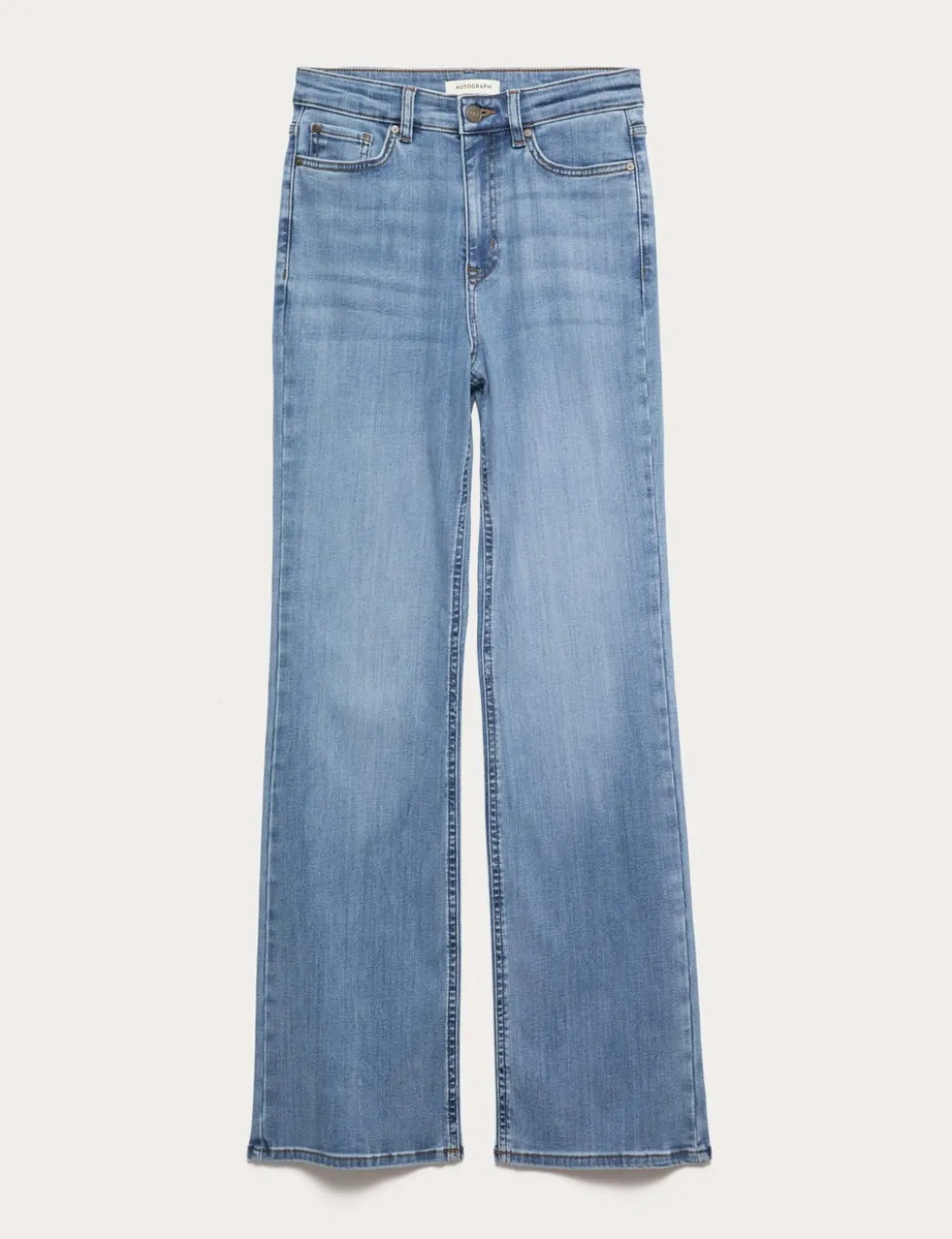 Lyocell Blend High Waisted Flared Jeans