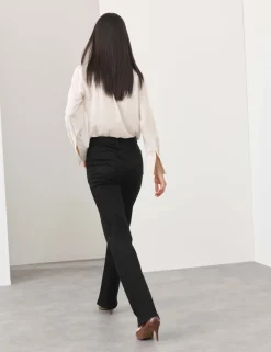 Lyocell Blend High Waisted Flared Jeans