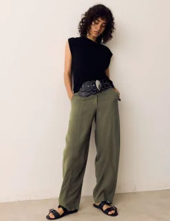 Lyocell Rich Barrel Trousers