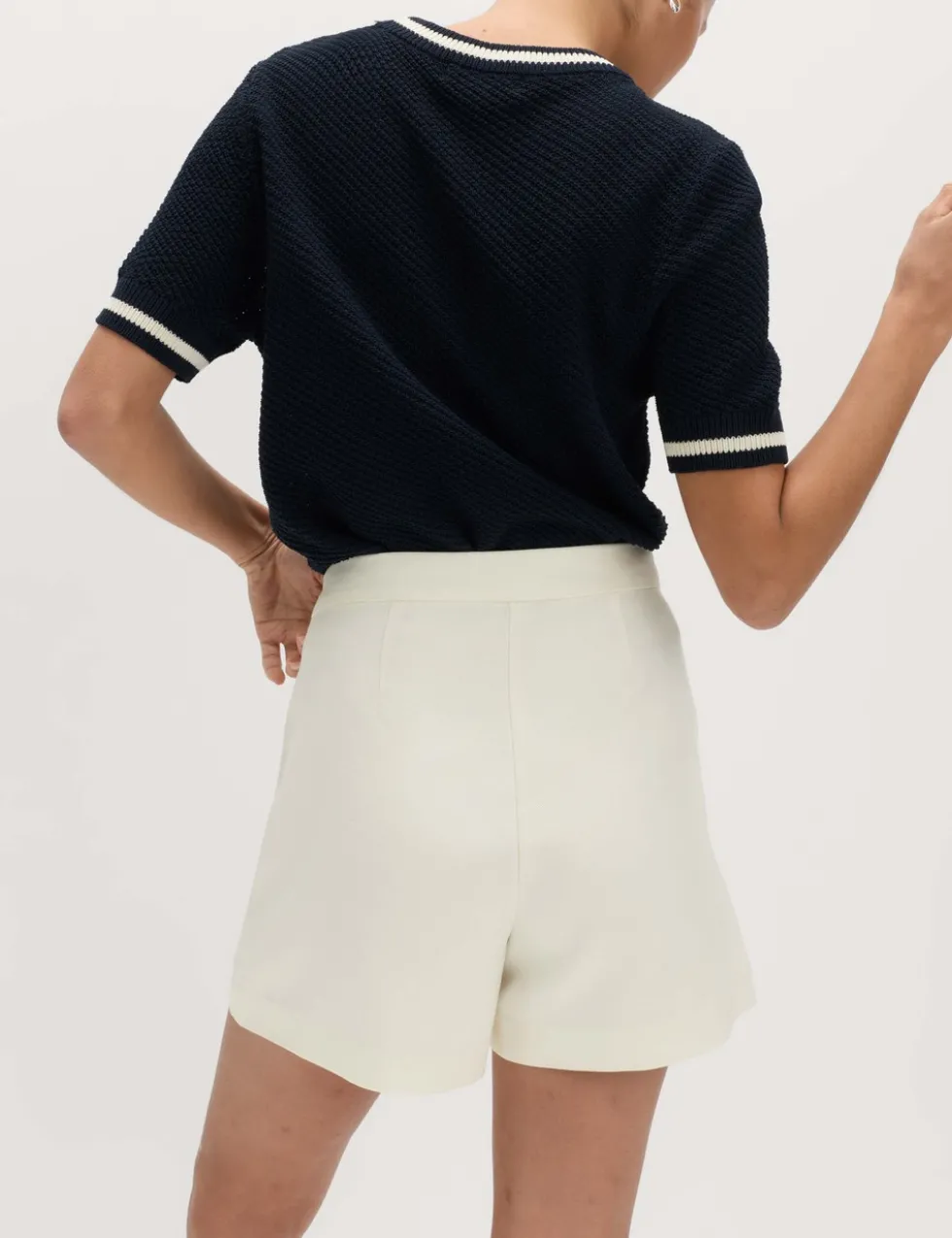 Lyocell Rich Button Detail Shorts