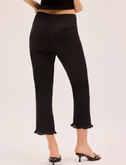 Lyocell Rich Capri Trousers with Linen