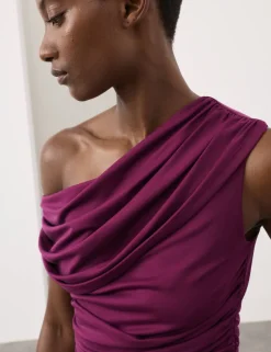 Lyocell Rich Draped Bardot Top