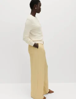 Lyocell Rich Drawstring Wide Leg Trousers