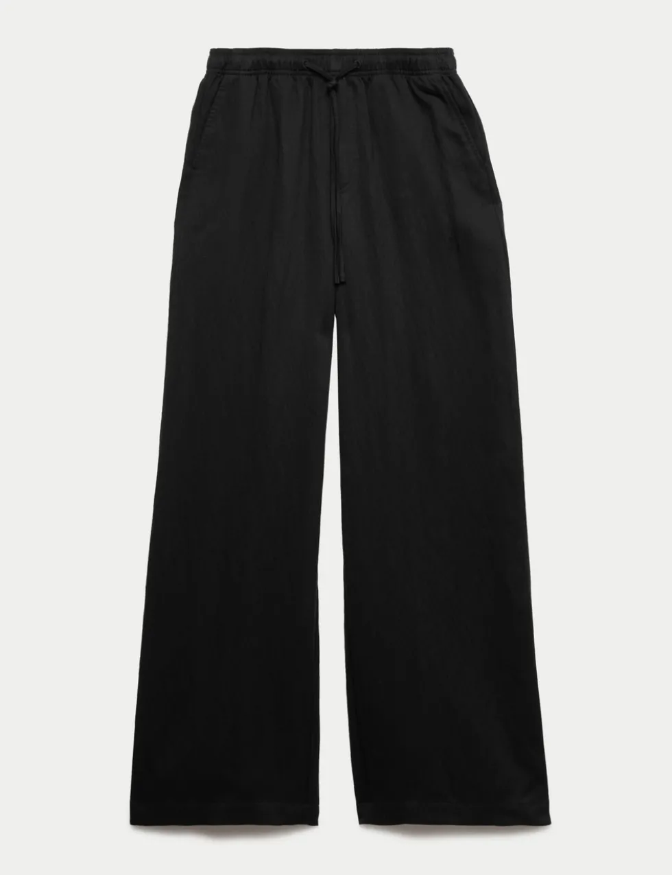 Lyocell Rich Drawstring Wide Leg Trousers