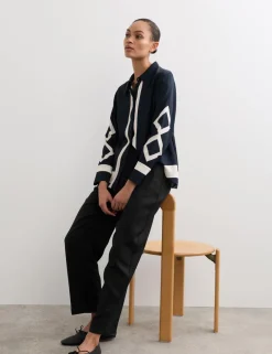 Lyocell Rich Elasticated Waist Tapered Trousers