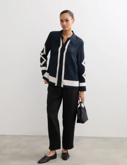 Lyocell Rich Elasticated Waist Tapered Trousers