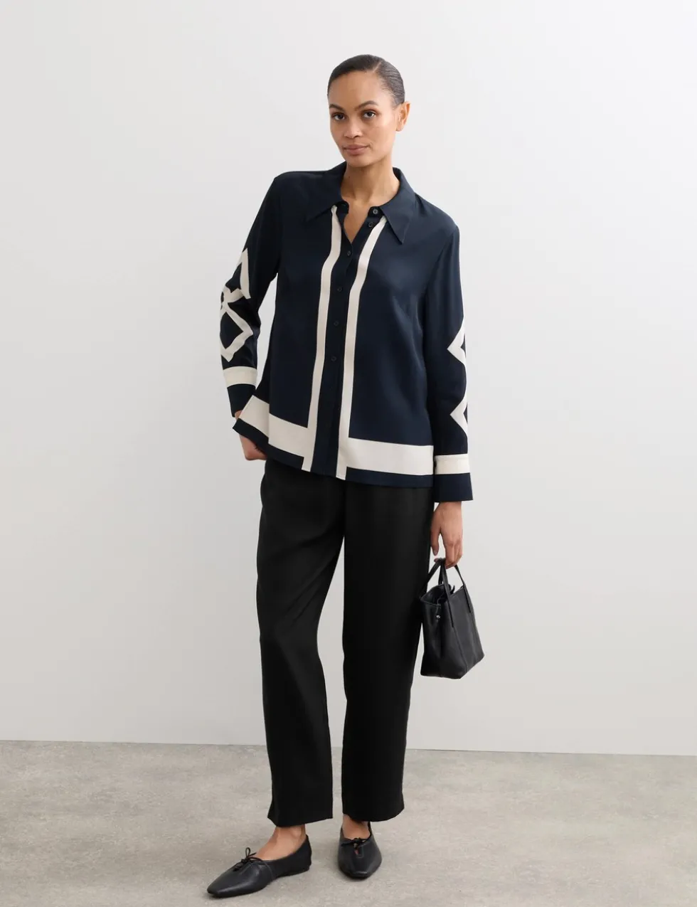 Lyocell Rich Elasticated Waist Tapered Trousers