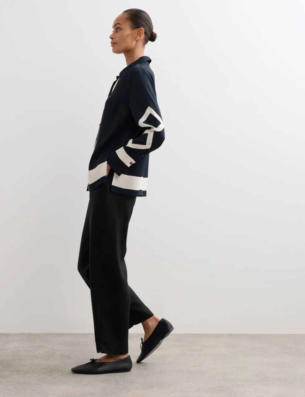 Lyocell Rich Elasticated Waist Tapered Trousers