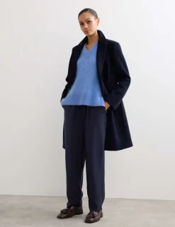 Lyocell Rich Elasticated Waist Tapered Trousers
