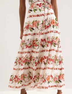 Lyocell Rich Floral Halter Neck Maxi Dress