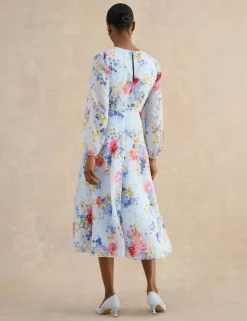 Lyocell Rich Floral Midi Skater Dress