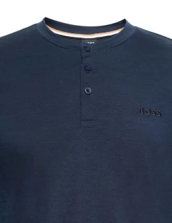 Lyocell Rich Henley Neck T-Shirt with Wool