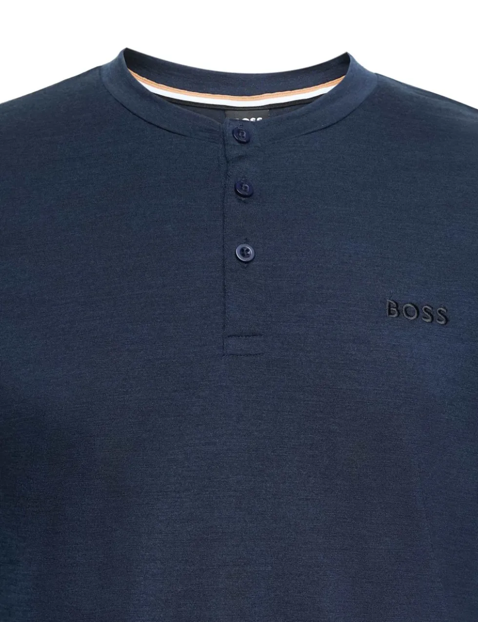 Lyocell Rich Henley Neck T-Shirt with Wool