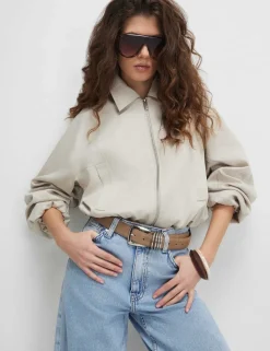 Lyocell™ Rich Oversized Harrington Jacket