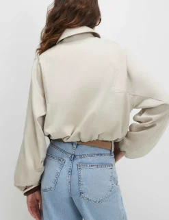 Lyocell™ Rich Oversized Harrington Jacket