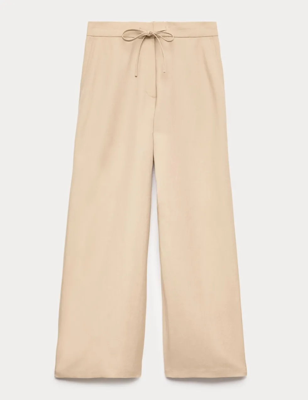 Lyocell Rich Palazzo Trousers with Linen