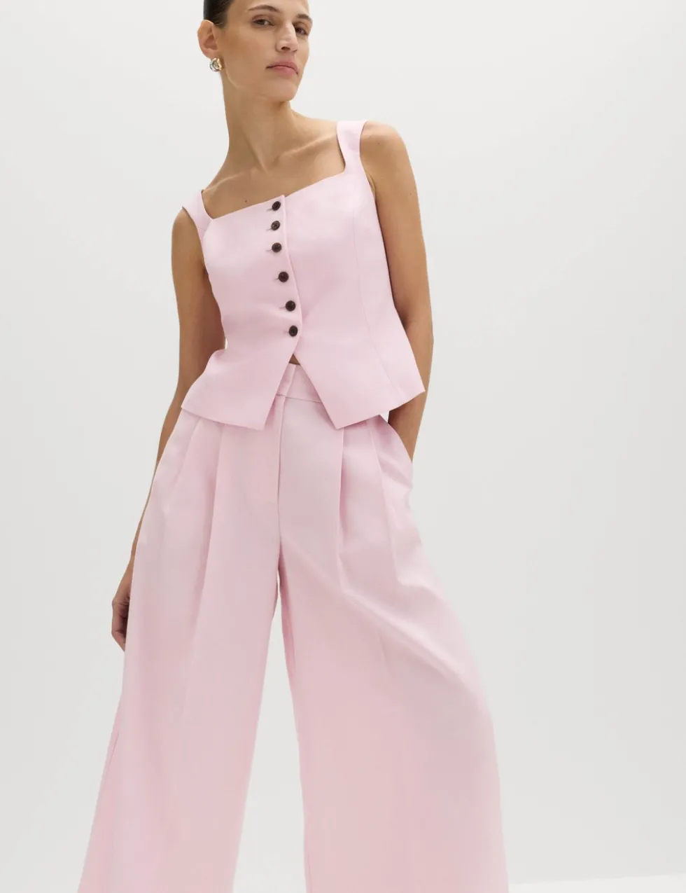 Lyocell Rich Pleat Front Palazzo Trousers