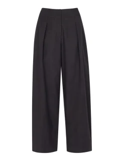 Lyocell Rich Pleat Front Barrel Leg Trousers