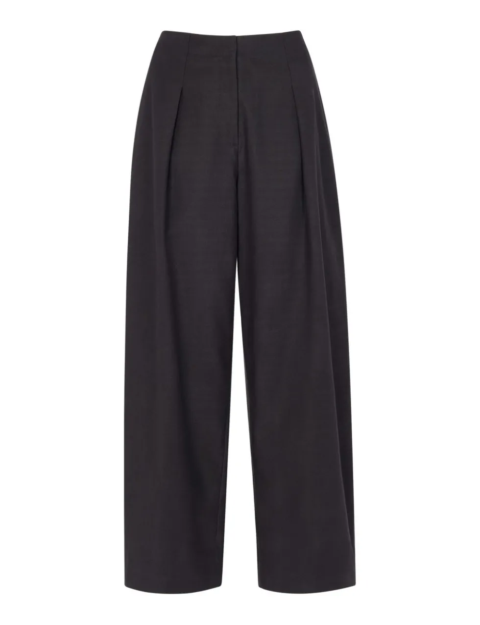 Lyocell Rich Pleat Front Barrel Leg Trousers