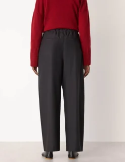 Lyocell Rich Pleat Front Barrel Leg Trousers