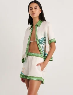 Lyocell Rich Printed Collared Shirt