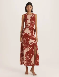 Lyocell Rich Printed Midi Tea Dress