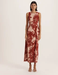 Lyocell Rich Printed Midi Tea Dress