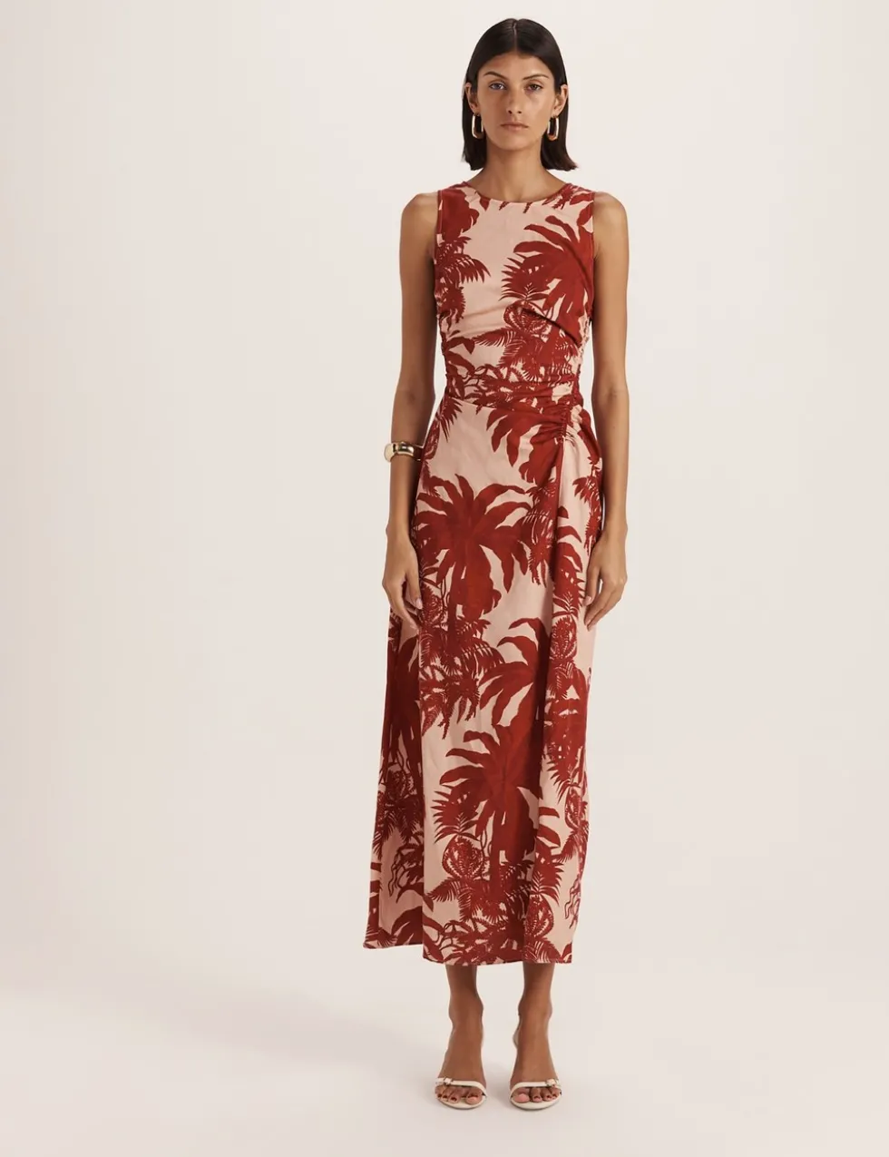 Lyocell Rich Printed Midi Tea Dress