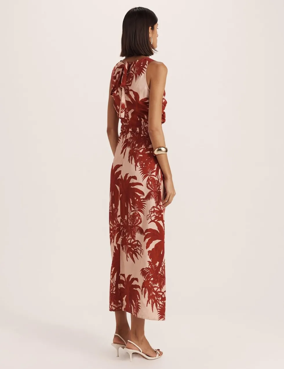 Lyocell Rich Printed Midi Tea Dress