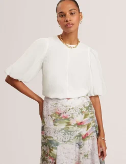 Lyocell Rich Puff Sleeve Top