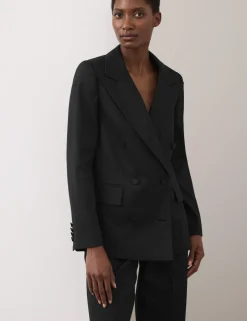 Lyocell Rich Tailored Double Breasted Blazer