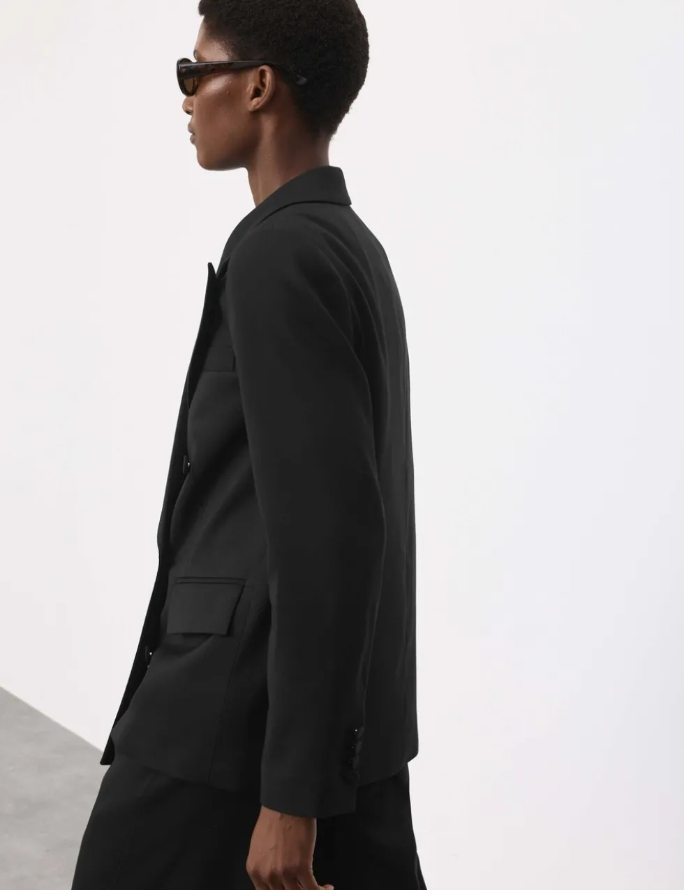 Lyocell Rich Tailored Double Breasted Blazer