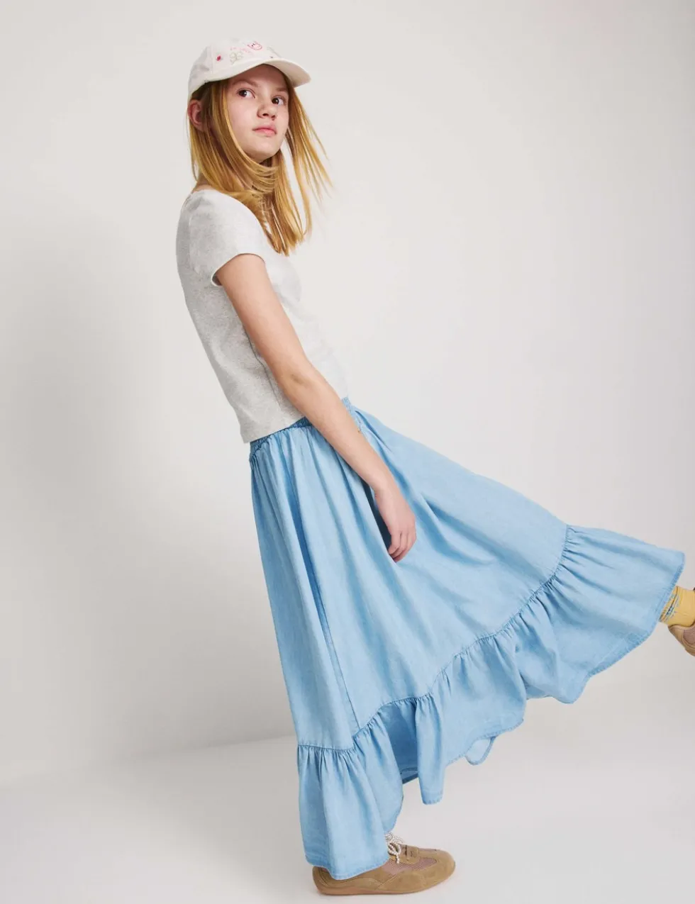 Lyocell Shirred Maxi Skirt (6-16 Yrs)
