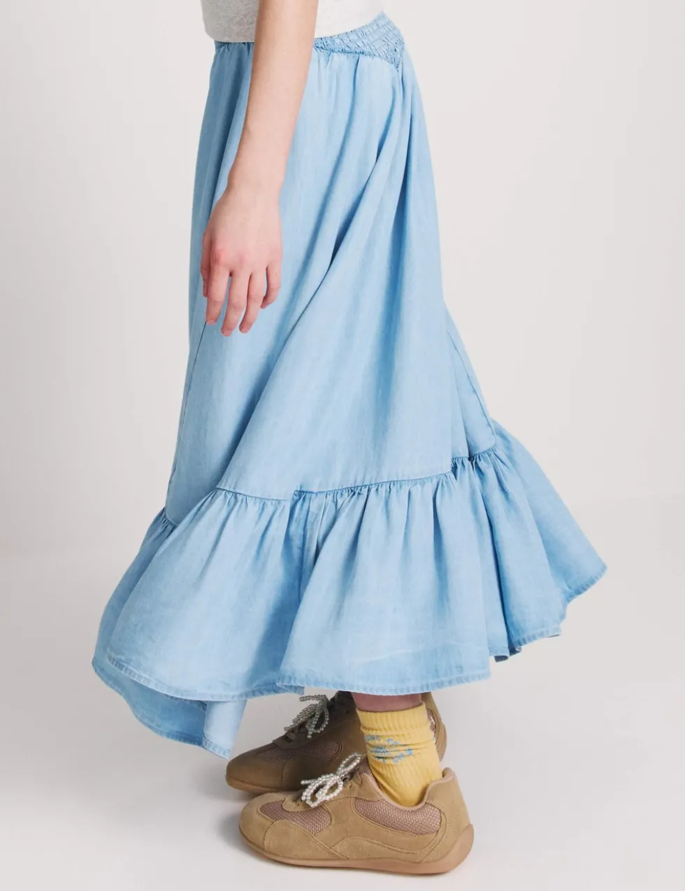 Lyocell Shirred Maxi Skirt (6-16 Yrs)