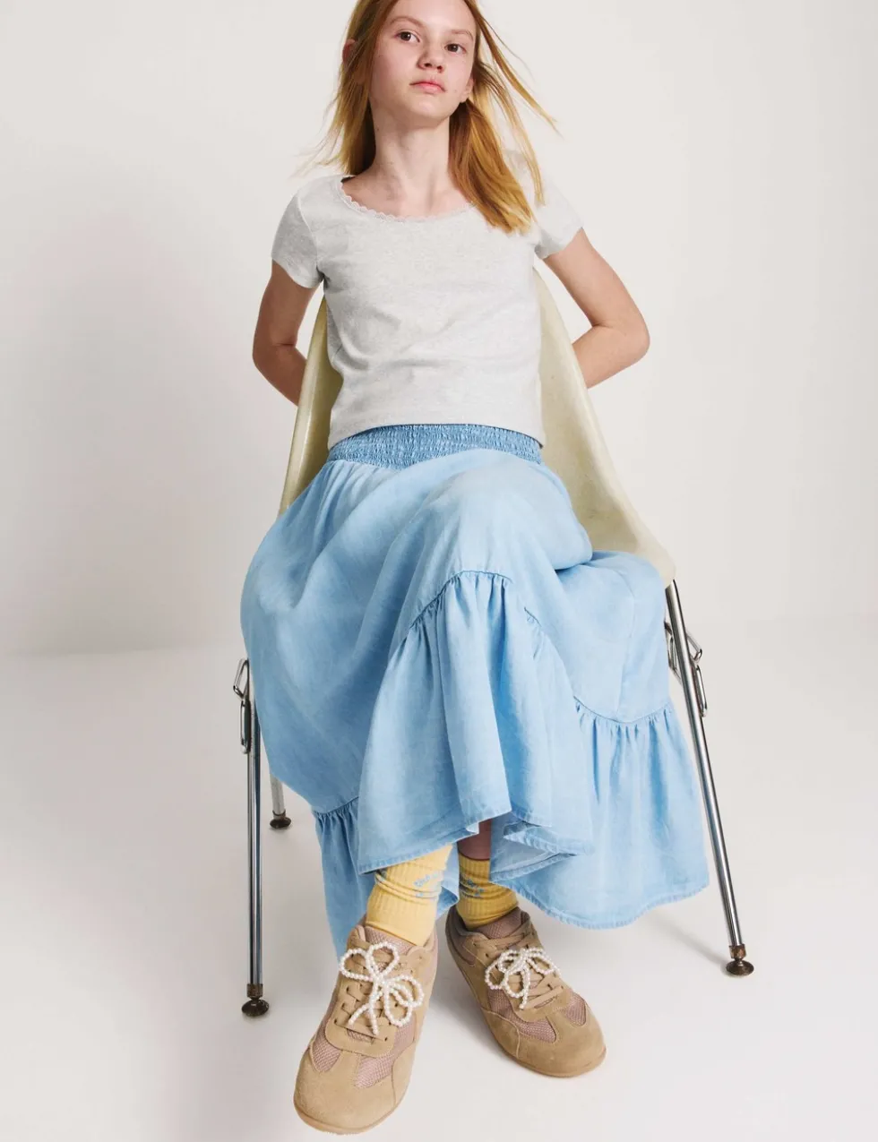 Lyocell Shirred Maxi Skirt (6-16 Yrs)