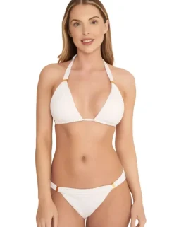 Maia Textured High Leg Bikini Bottoms