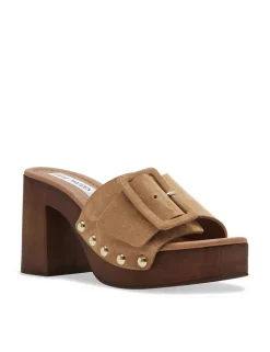 Marlena Suede Block Heel Mules