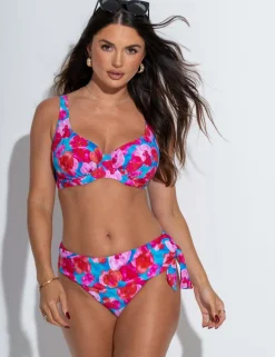 Marrakesh Floral Roll Top Bikini Bottoms