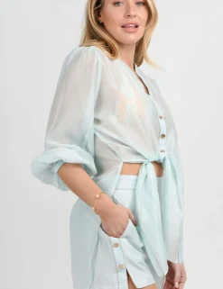 Martinique Cotton Rich Beach Cover Up Shirt