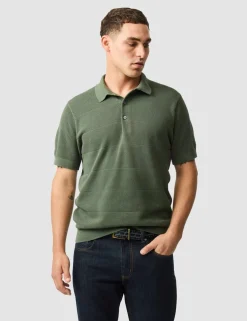 Masons Pure Cotton Flat Knitted Polo Shirt