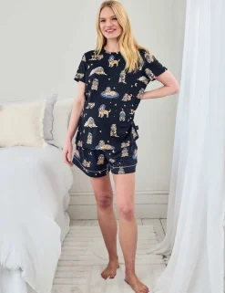 Maternity Bedtime Dog Printed Shortie Set