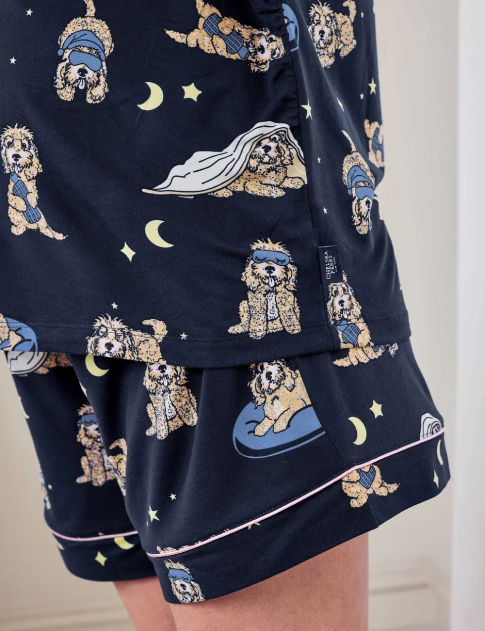 Maternity Bedtime Dog Printed Shortie Set