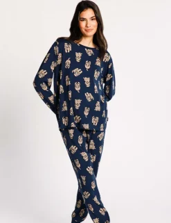 Maternity Cockapoo Snooze Print Crew Neck Long Pyjama Set