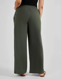 Maternity Cotton Rich Wide Leg Trousers