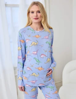 Maternity Dinosaur Print Pyjama Set
