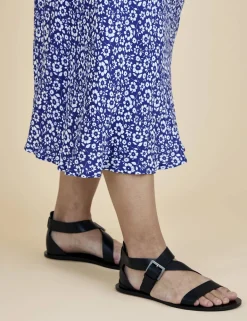 Maternity Floral Midi Slip Skirt