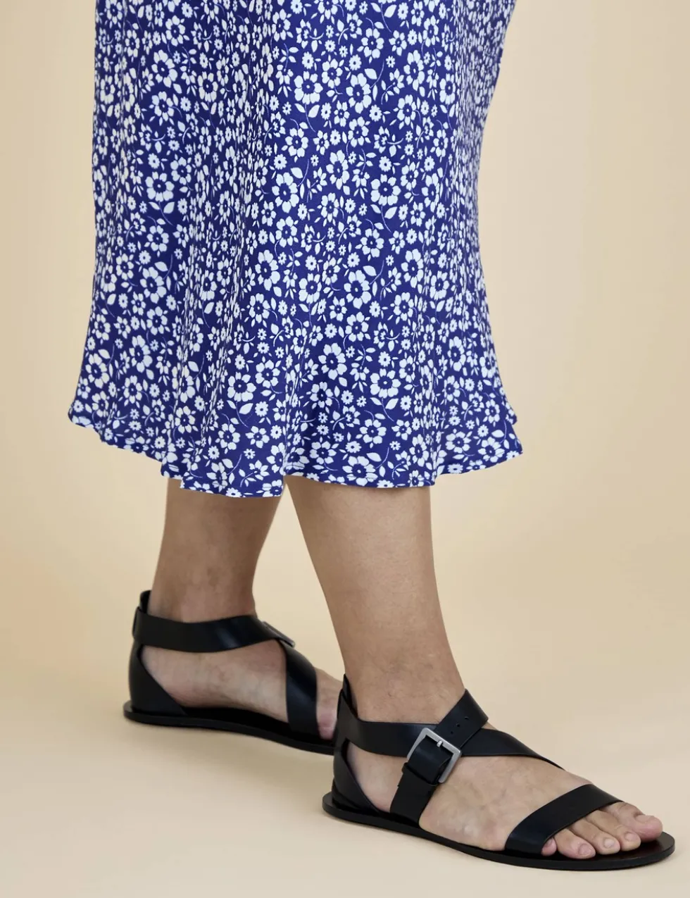 Maternity Floral Midi Slip Skirt