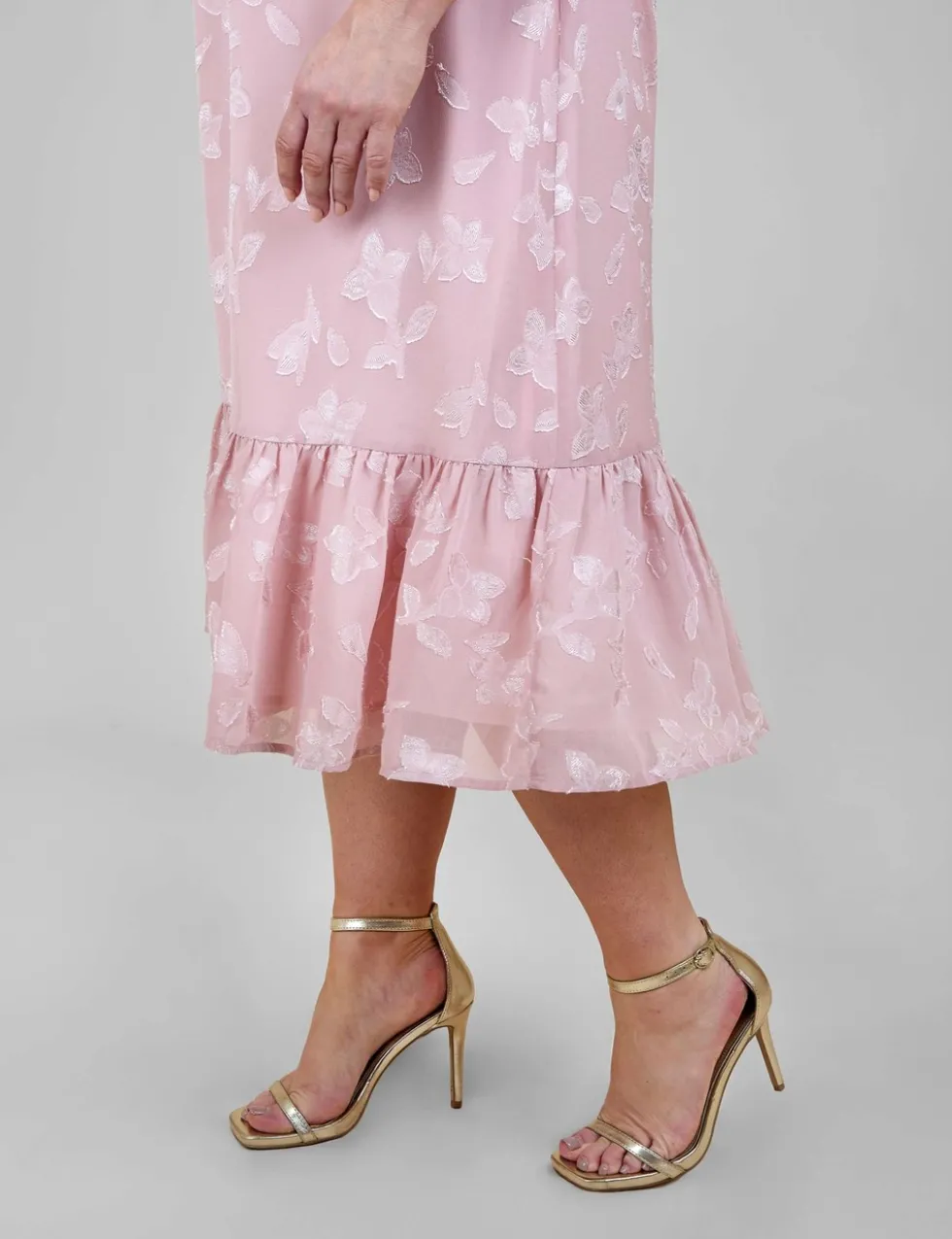 Maternity Floral V-Neck Midi Skater Dress