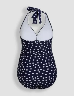 Maternity Polka Dot Halterneck Swimsuit
